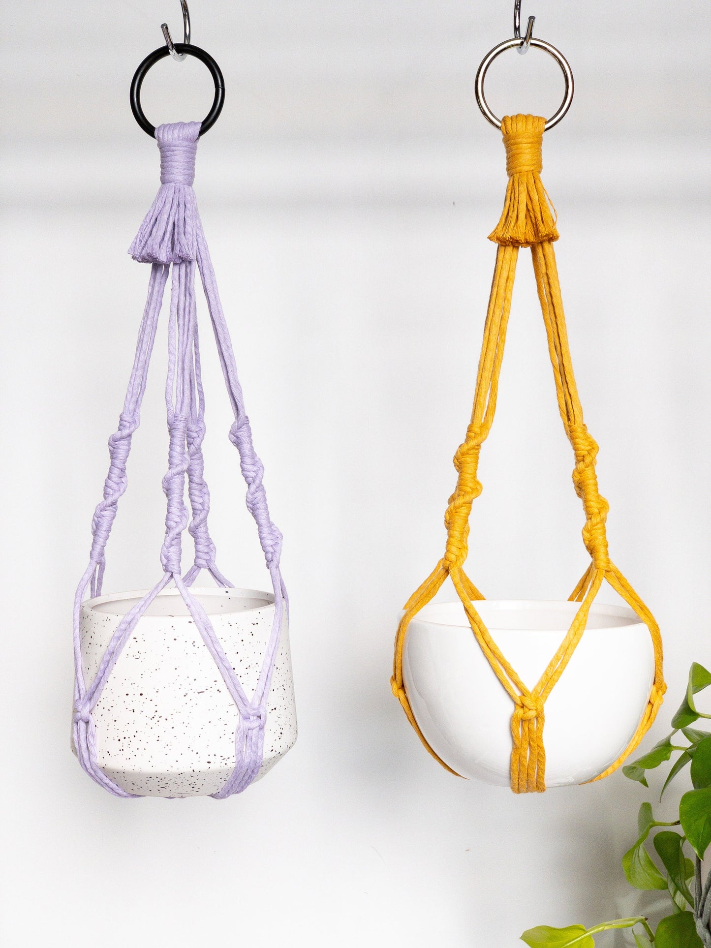 No Tassel Macrame Plant Hanger, No Tail Hanging Planter, Hanging Plant Holder, Indoor Plant Hanger, Pet friendly plant hanger, Hanging Pot