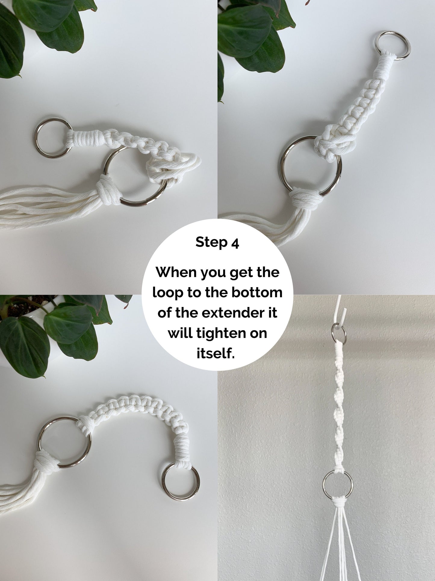 Macrame Extension, Extender for Hanging Plants, Macrame plant hanger extender, Plant Hanger Hook, Mobile Extender, Hanging Planter Extender