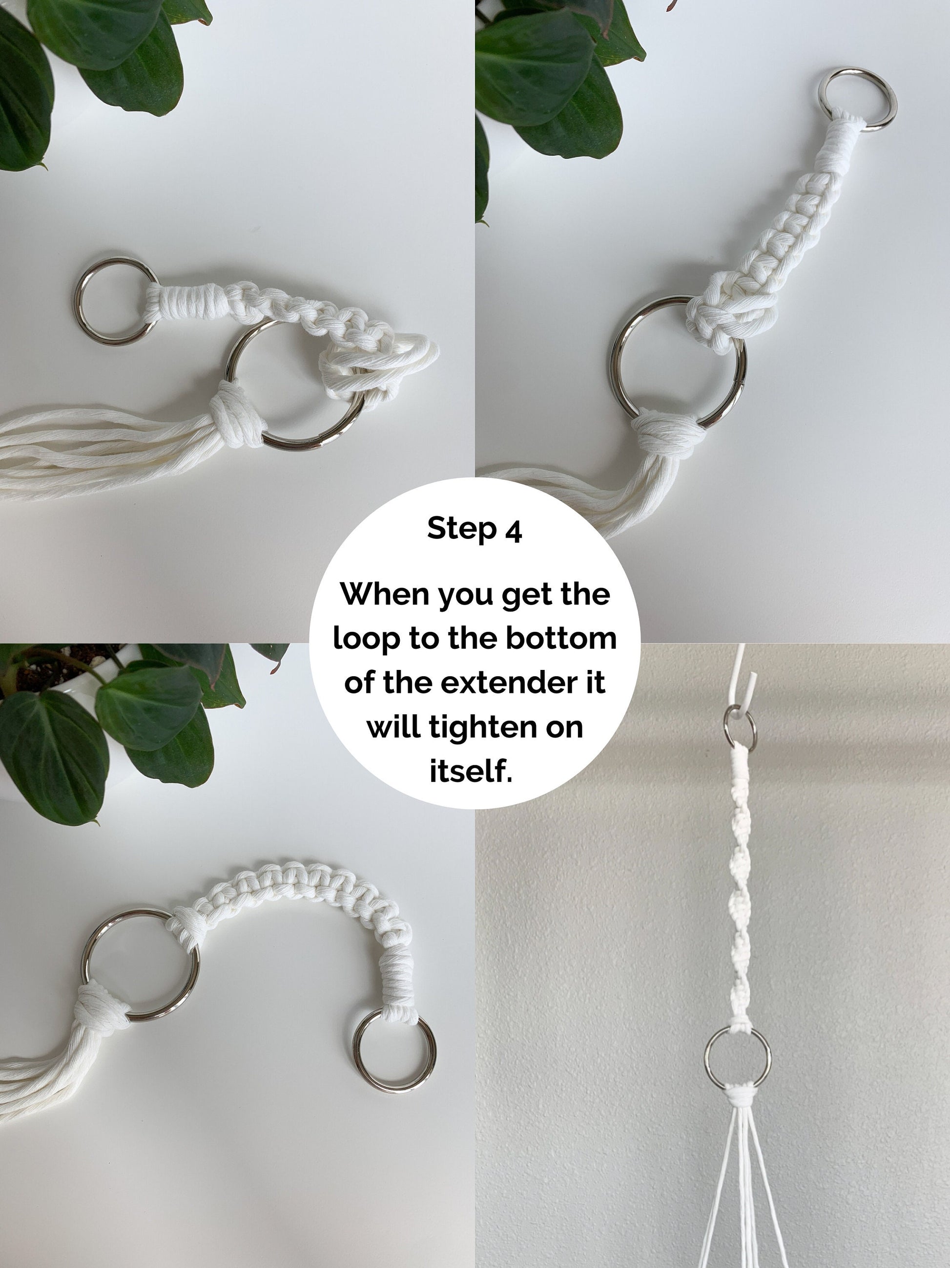 Macrame Extension, Extender for Hanging Plants, Macrame plant hanger extender, Plant Hanger Hook, Mobile Extender, Hanging Planter Extender