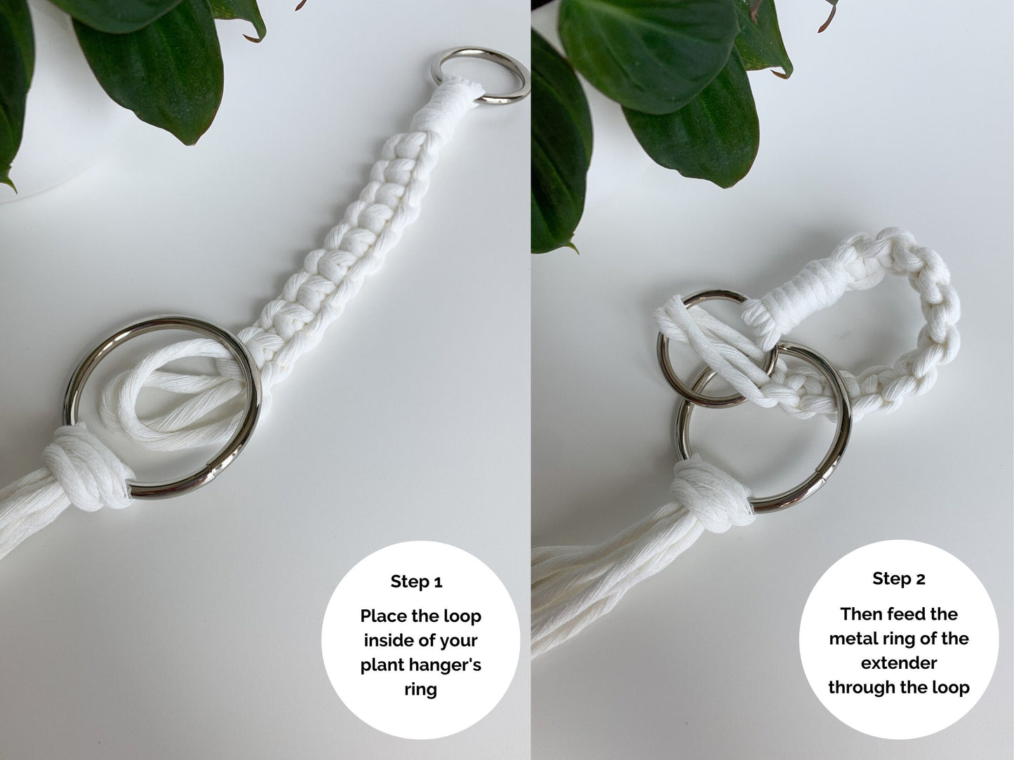 Macrame Extension, Extender for Hanging Plants, Macrame plant hanger extender, Plant Hanger Hook, Mobile Extender, Hanging Planter Extender