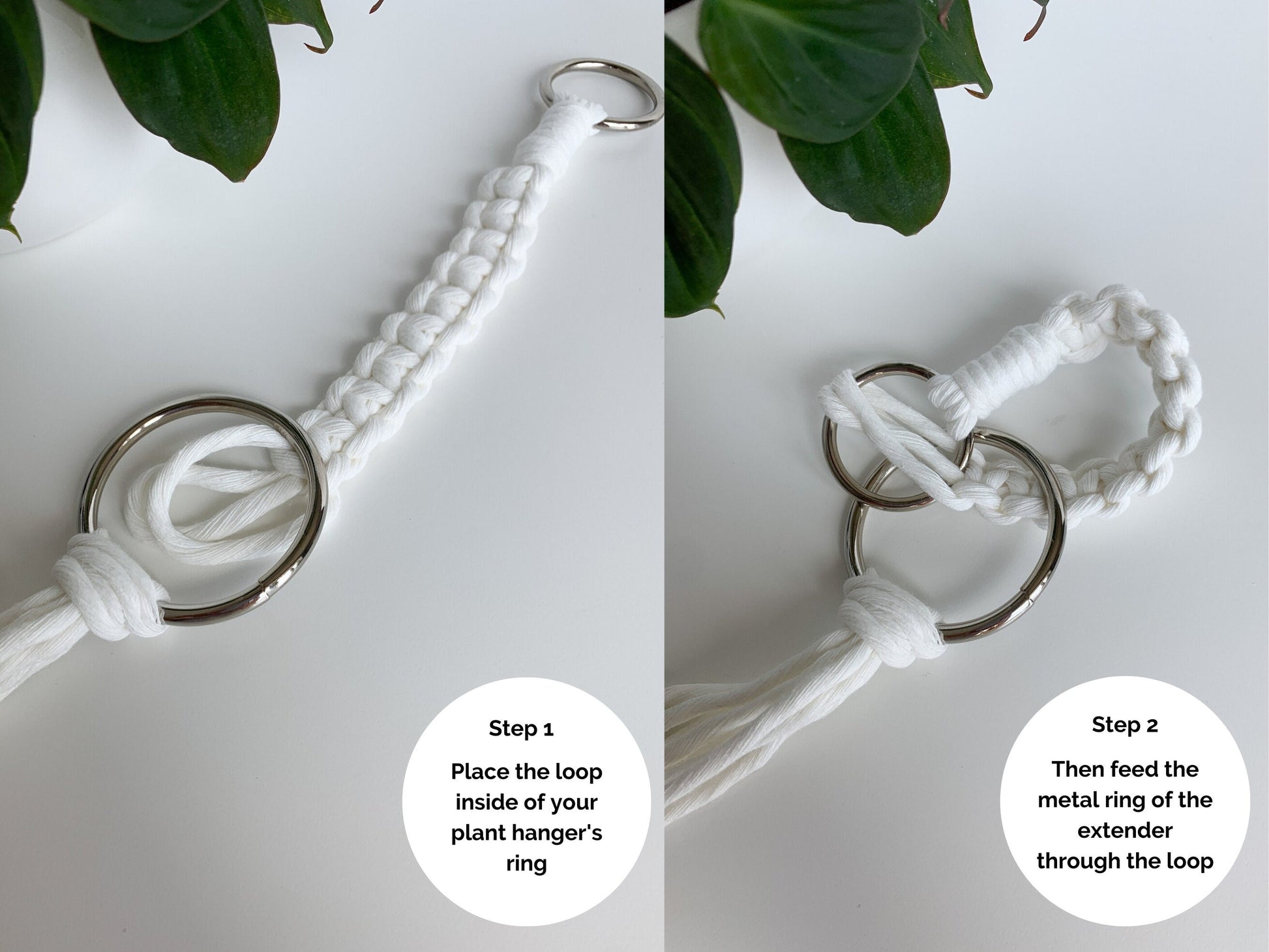 Macrame Extension, Extender for Hanging Plants, Macrame plant hanger extender, Plant Hanger Hook, Mobile Extender, Hanging Planter Extender