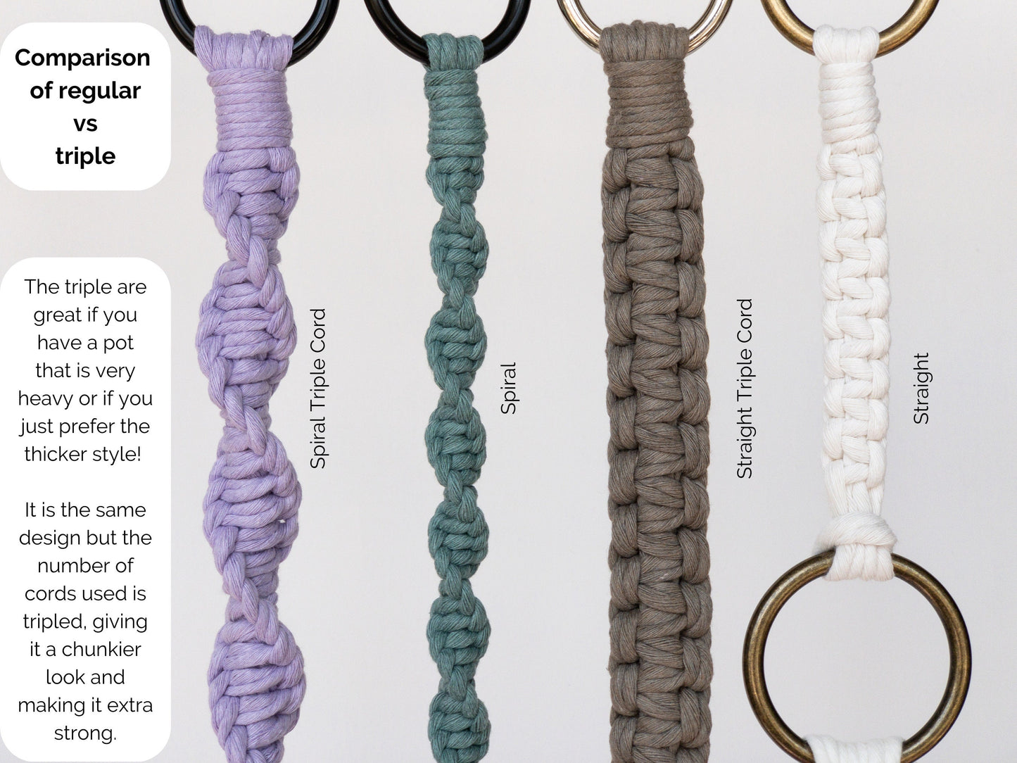 Macrame Extension, Extender for Hanging Plants, Macrame plant hanger extender, Plant Hanger Hook, Mobile Extender, Hanging Planter Extender