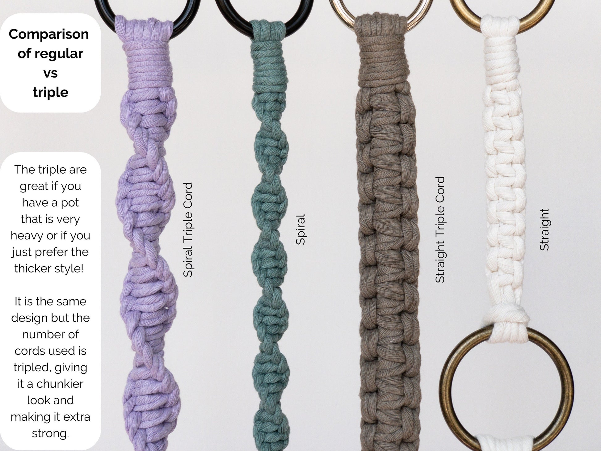 Macrame Extension, Extender for Hanging Plants, Macrame plant hanger extender, Plant Hanger Hook, Mobile Extender, Hanging Planter Extender