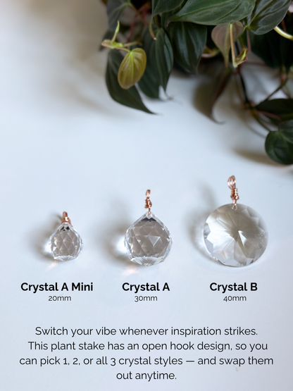 Plant Stake Suncatcher with interchangeable crystals #4