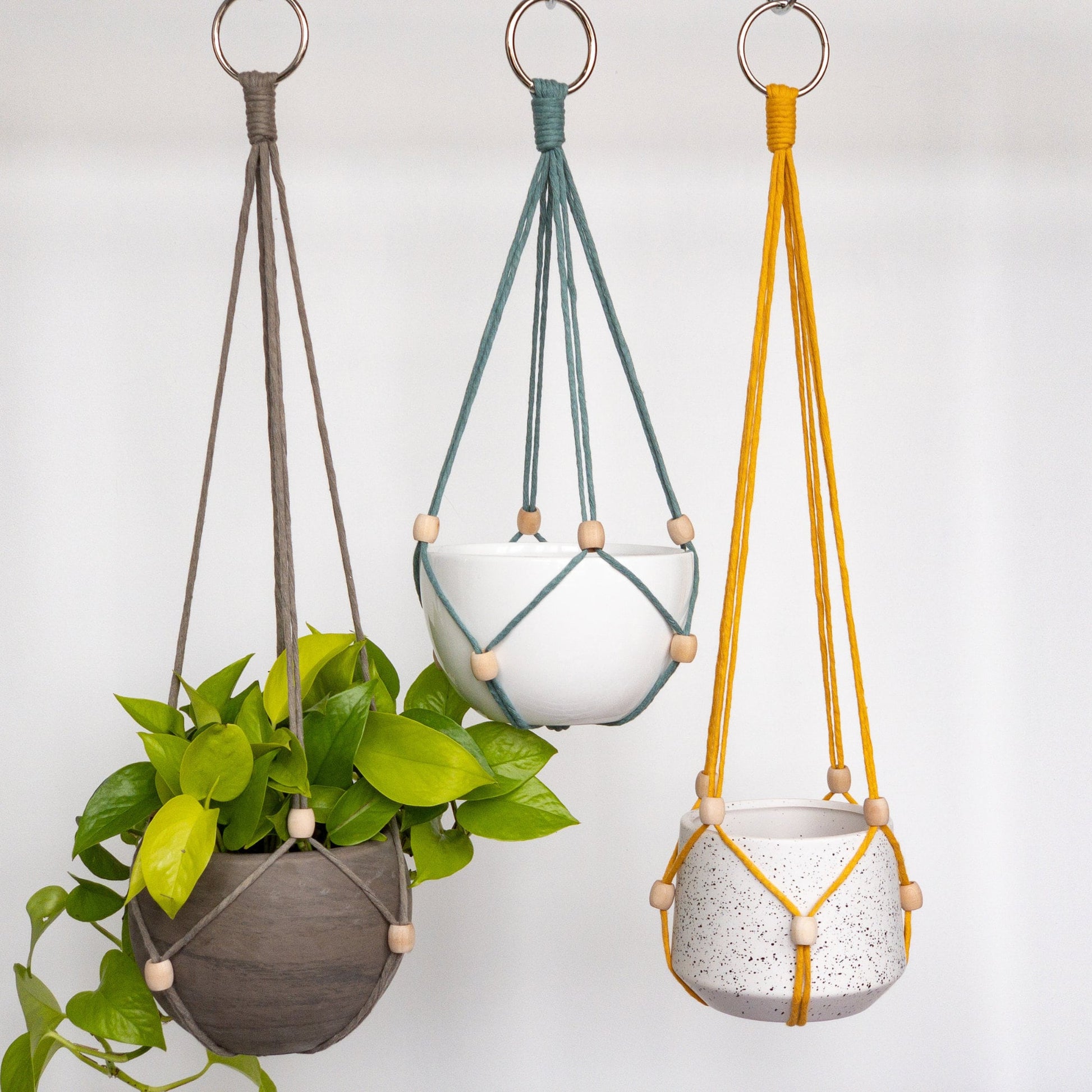 simple plant hanger Adjustable No Tassel Plant Hanger – Charmed By Knots