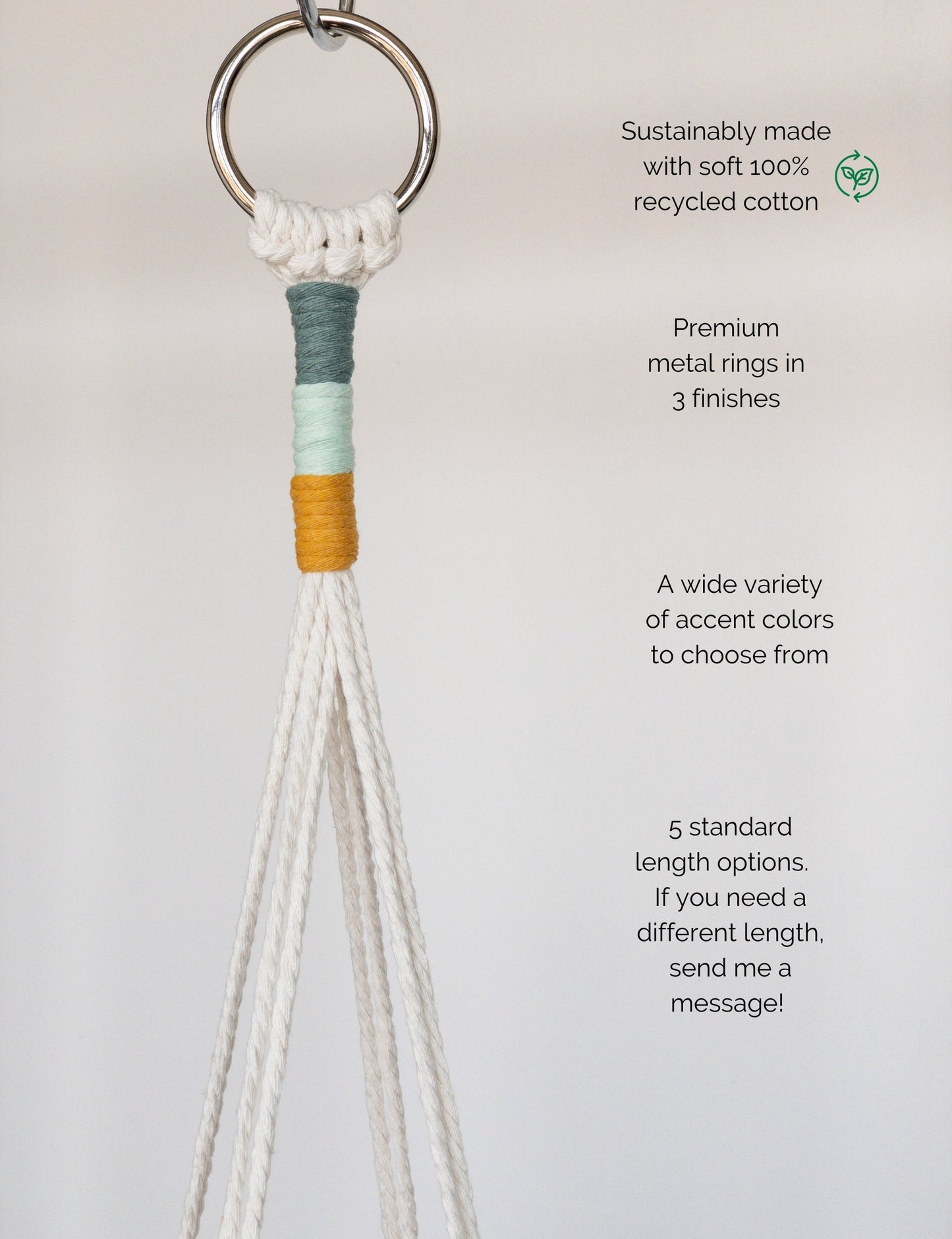 Modern Plant Hanger, Macrame Plant Hanger, Simple Plant Hanger, Colored Plant Hanger, Hanging Plant Holder, Indoor Plant Hanger