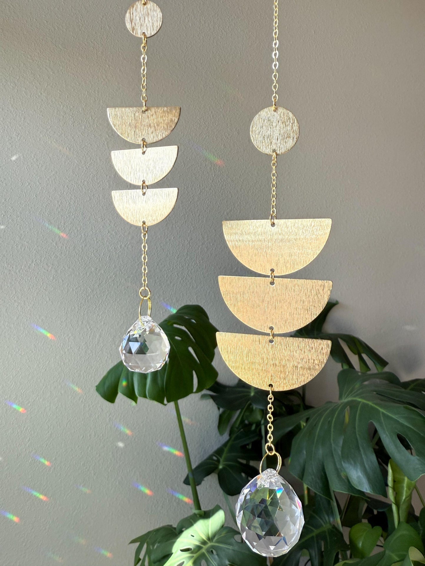 Midcentury Modern Suncatcher, Rainbow Maker, Crystal Prism Sun Catcher, Light Catcher, Hanging Crystal Suncatcher, Sympathy Gift