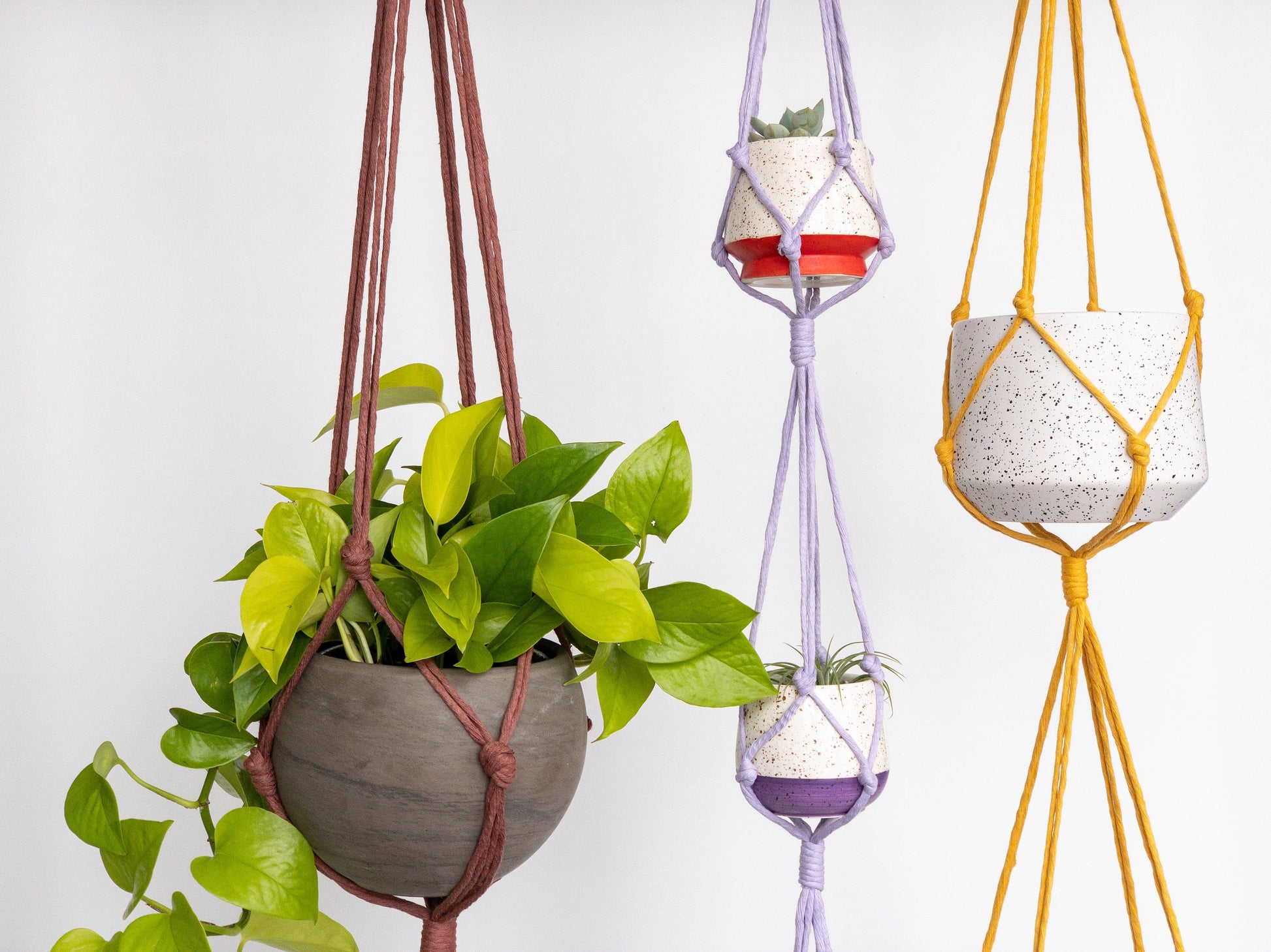 multi tier plant hanger Two and Three Tier Plant Hanger – Charmed By Knots
