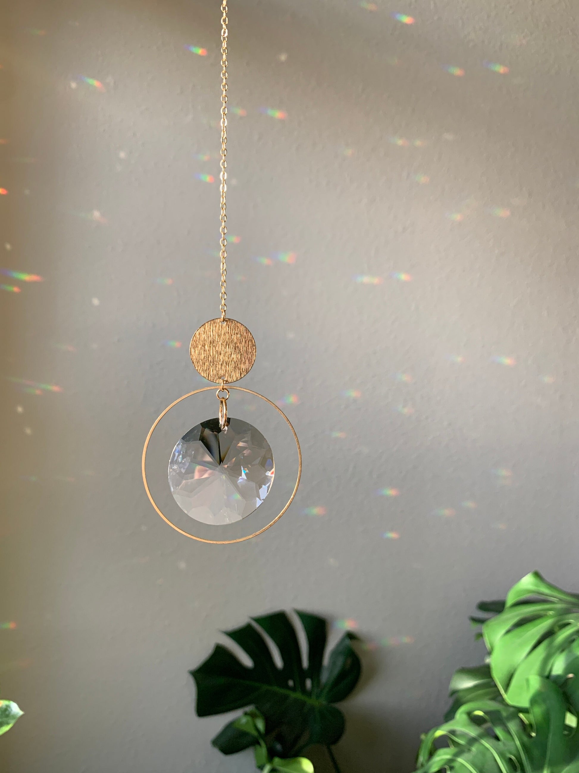 Suncatcher, Rainbow Maker, Dopamine Decor, Crystal Prism Sun Catcher, Light Catcher, Feng Shui Decor, Hanging Crystal Suncatcher