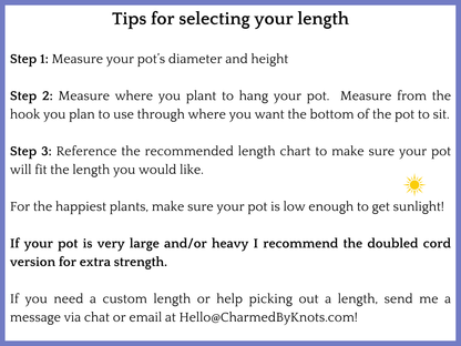 Adjustable No Tassel Plant Hanger