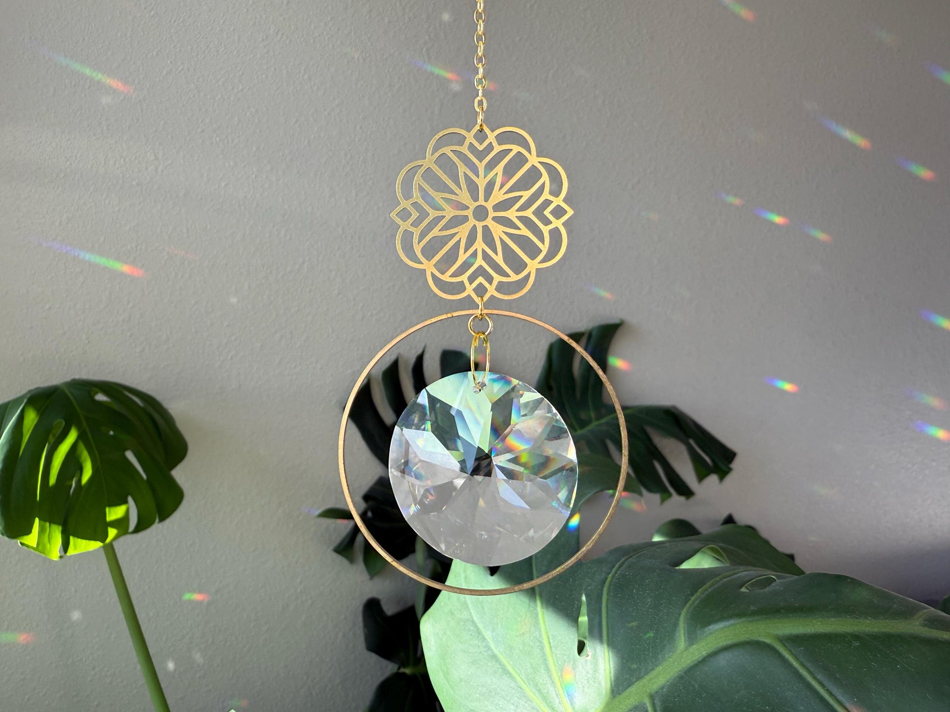 Suncatcher, Rainbow Maker, Crystal Prism Sun Catcher, Light Catcher, Hanging Crystal Suncatcher, Sympathy Gift