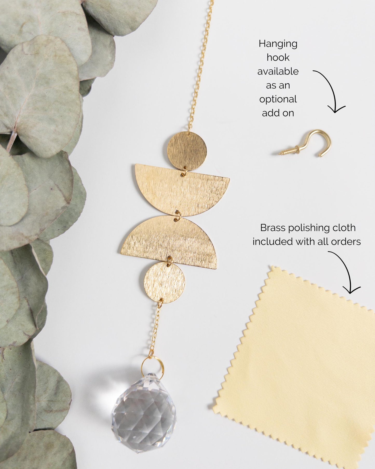 Midcentury Modern Suncatcher, Rainbow Maker, Crystal Prism Sun Catcher, Light Catcher, Hanging Crystal Suncatcher, Sympathy Gift