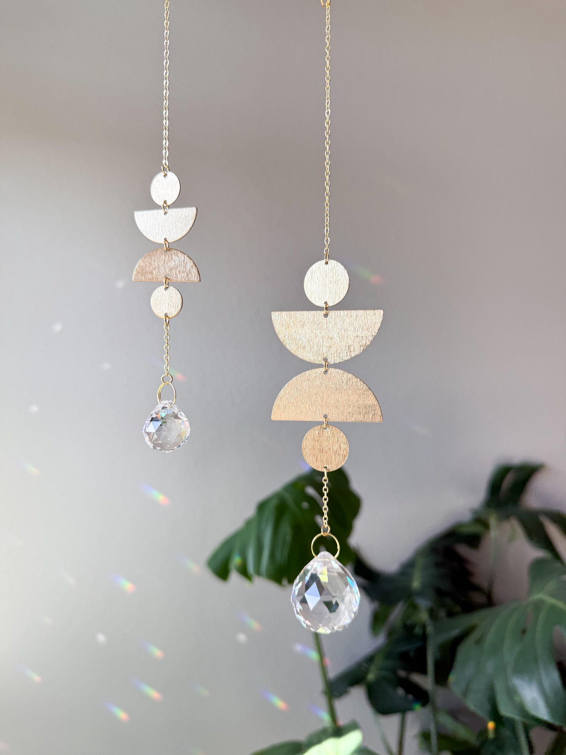 Midcentury Modern Suncatcher, Rainbow Maker, Crystal Prism Sun Catcher, Light Catcher, Hanging Crystal Suncatcher, Sympathy Gift