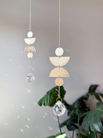 Midcentury Modern Suncatcher, Rainbow Maker, Crystal Prism Sun Catcher, Light Catcher, Hanging Crystal Suncatcher, Sympathy Gift