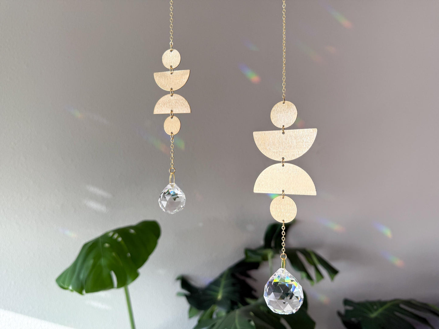 Midcentury Modern Suncatcher, Rainbow Maker, Crystal Prism Sun Catcher, Light Catcher, Hanging Crystal Suncatcher, Sympathy Gift