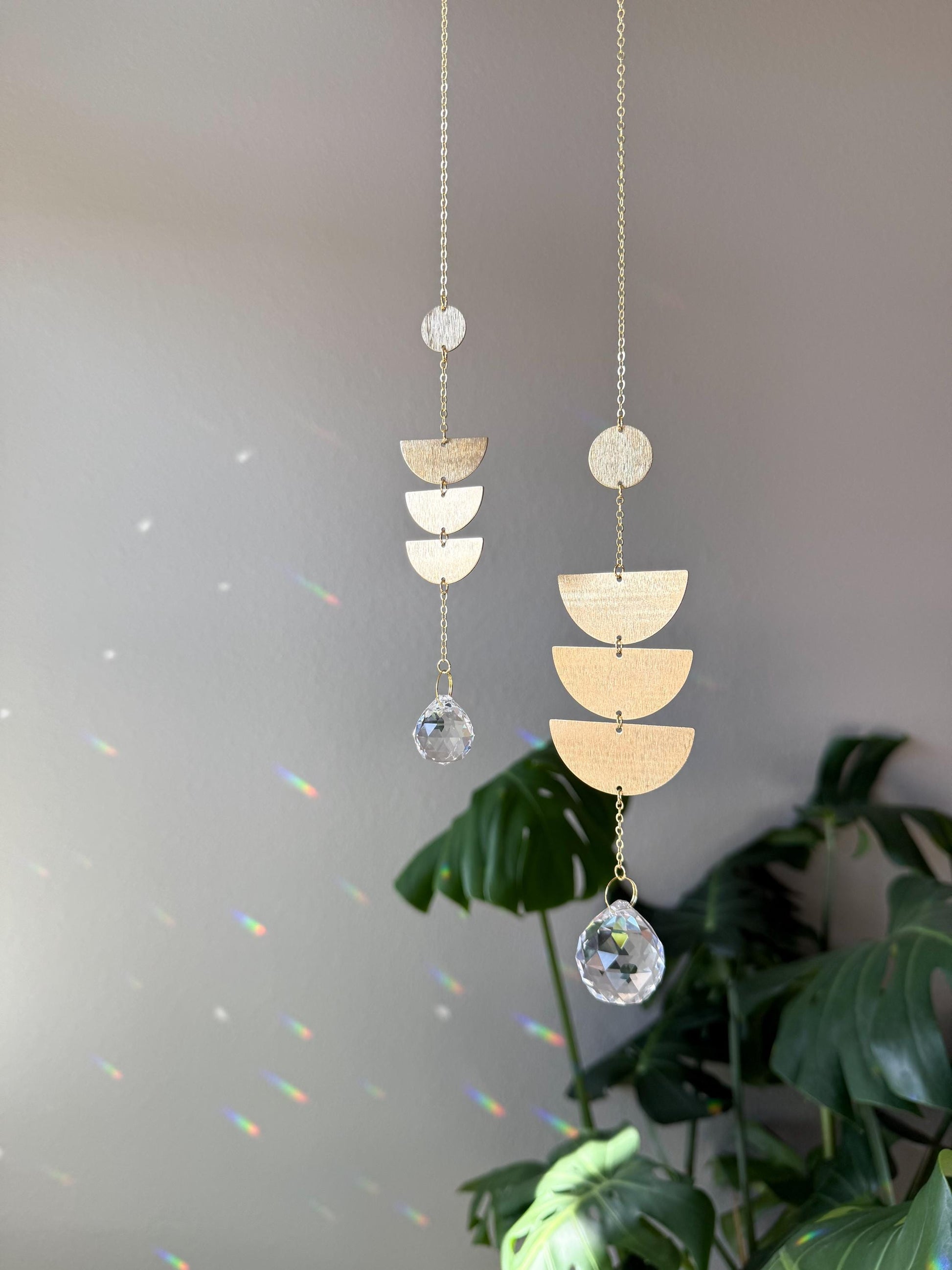 Midcentury Modern Suncatcher, Rainbow Maker, Crystal Prism Sun Catcher, Light Catcher, Hanging Crystal Suncatcher, Sympathy Gift