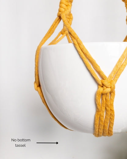 No Tassel Macrame Plant Hanger, No Tail Hanging Planter, Hanging Plant Holder, Indoor Plant Hanger, Pet friendly plant hanger, Hanging Pot