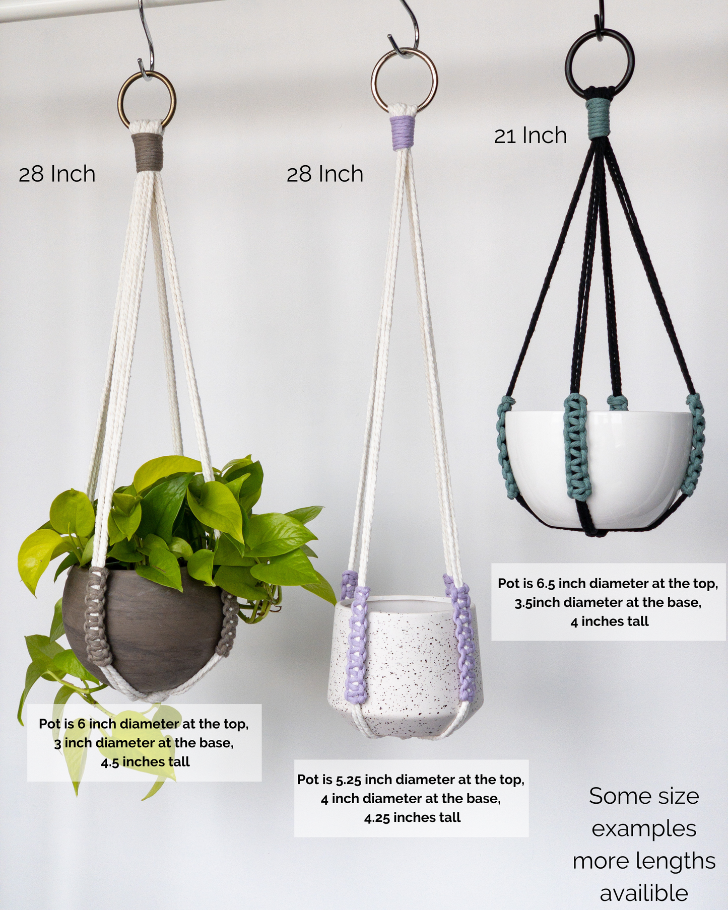 Modern No Tassel Macrame Plant Hanger