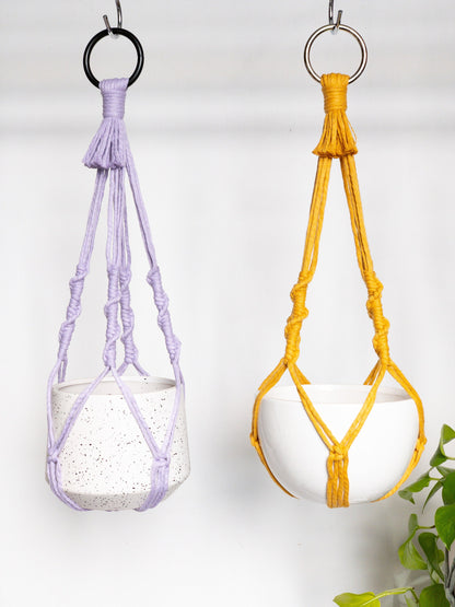 No Tassel Macrame Plant Hanger, No Tail Hanging Planter, Hanging Plant Holder, Indoor Plant Hanger, Pet friendly plant hanger, Hanging Pot