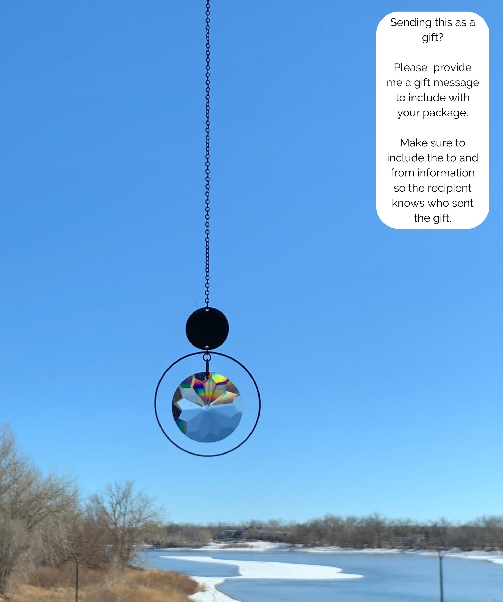 Suncatcher, Rainbow Maker, Dopamine Decor, Crystal Prism Sun Catcher, Light Catcher, Feng Shui Decor, Hanging Crystal Suncatcher
