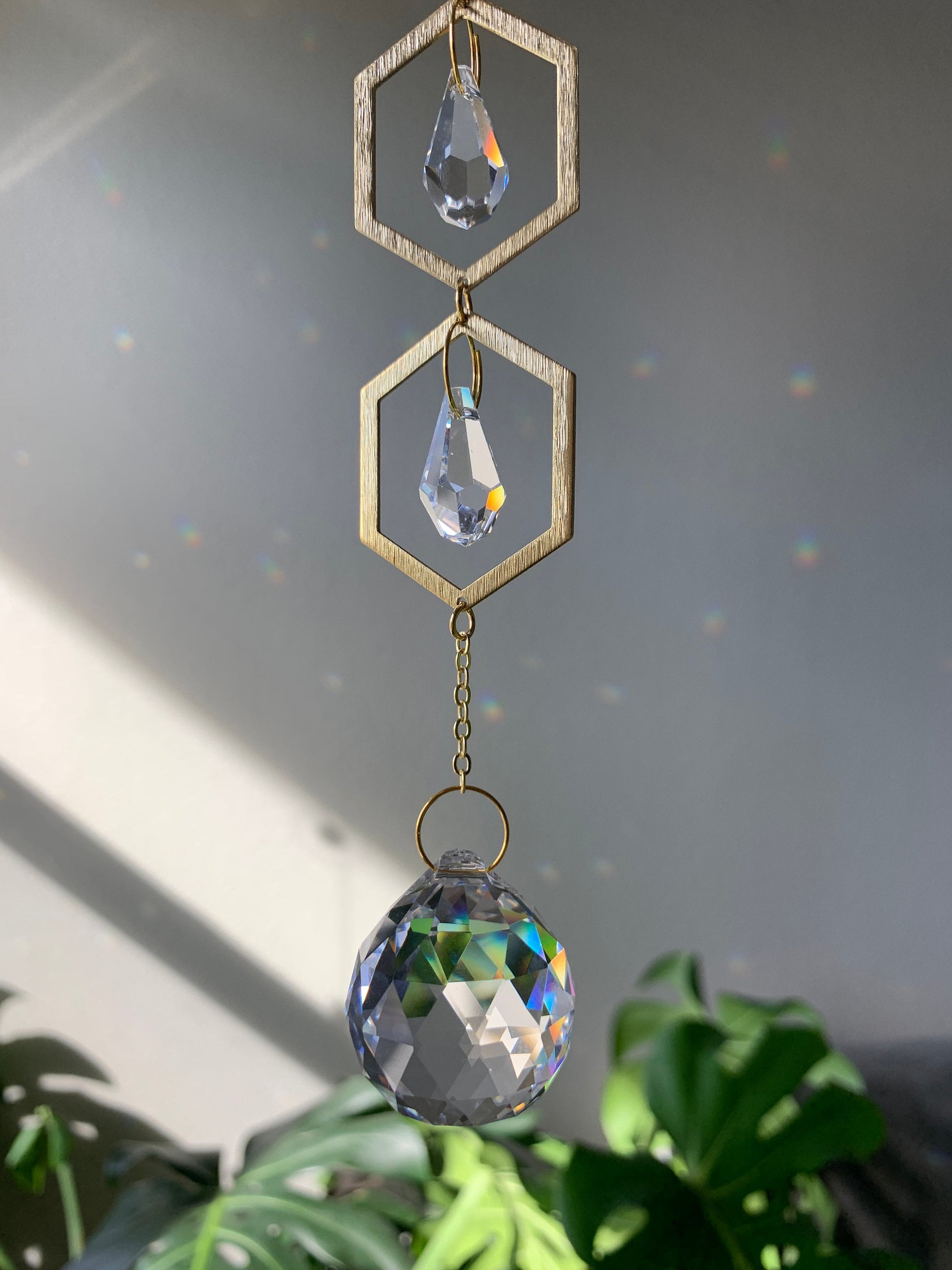 Suncatcher, Rainbow Maker, Dopamine Decor, Crystal Prism Sun Catcher, Light Catcher, Hanging Crystal Suncatcher, Sympathy Gift, Feng Shui
