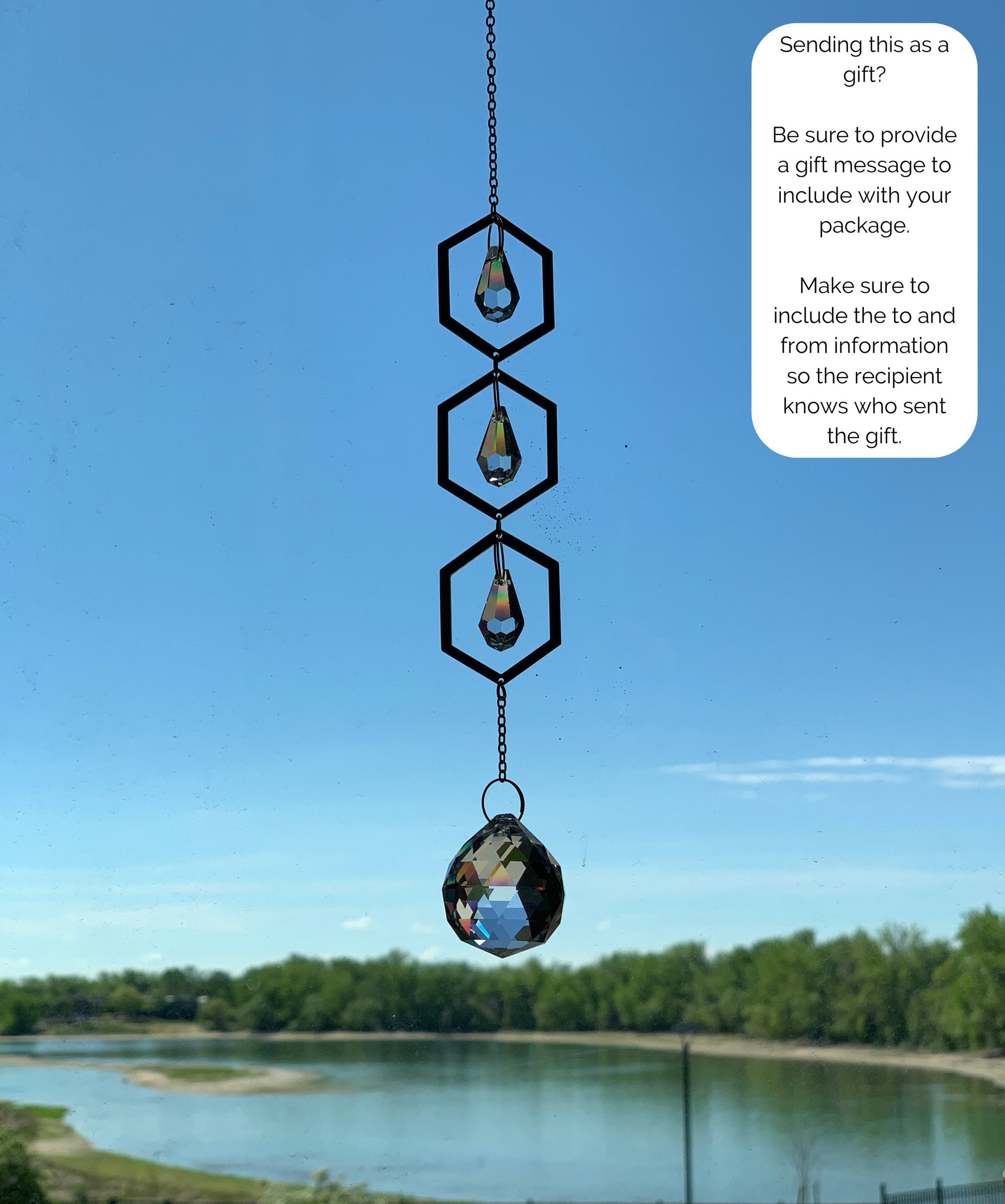 Suncatcher, Rainbow Maker, Dopamine Decor, Crystal Prism Sun Catcher, Light Catcher, Hanging Crystal Suncatcher, Sympathy Gift, Feng Shui