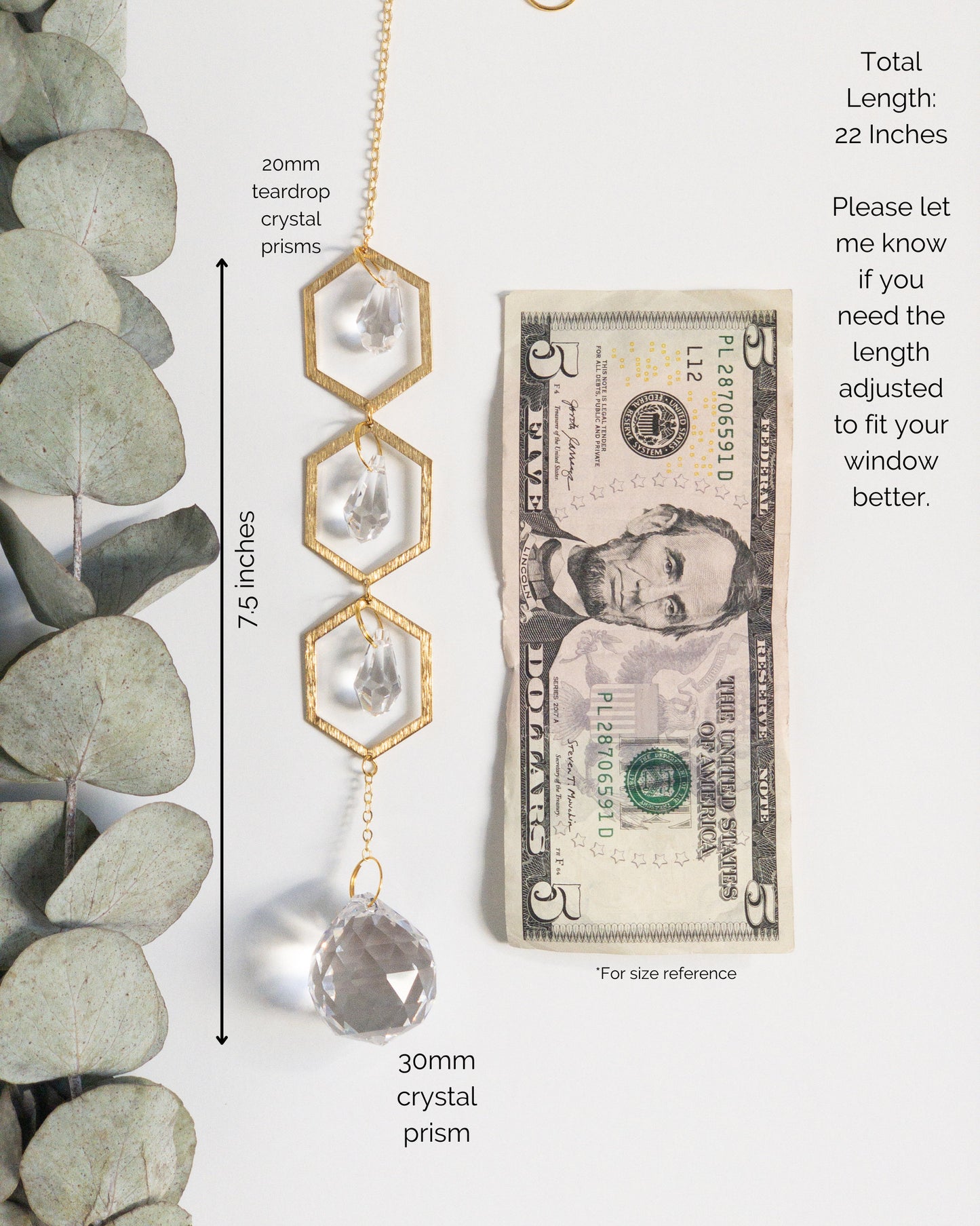 Suncatcher, Rainbow Maker, Dopamine Decor, Crystal Prism Sun Catcher, Light Catcher, Hanging Crystal Suncatcher, Sympathy Gift, Feng Shui