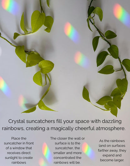 Mushroom Suncatcher - Rainbow Maker, Crystal Prism Sun Catcher, Light Catcher, Hanging Crystal Suncatcher, Sympathy Gift