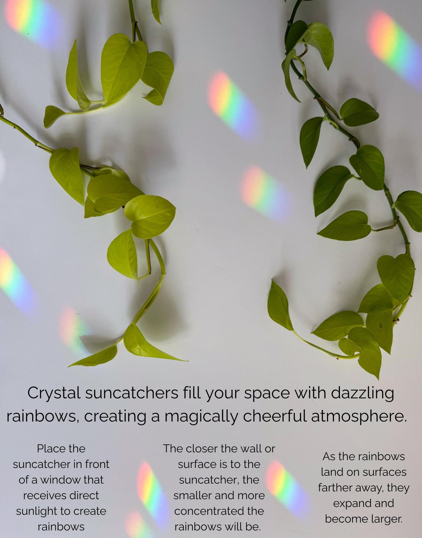 Plant Stake Suncatcher #1 with crystal prism and copper - Plant lover gift, crystal sun catcher, garden stake, plant marker, memorial gift