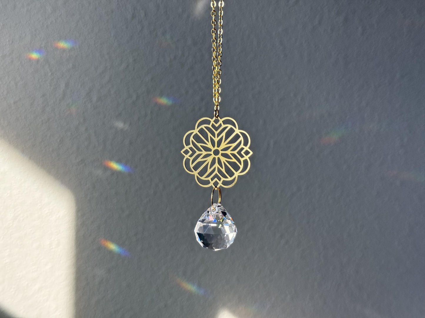 Rearview Mirror Suncatcher #3, Crystal Sun Catcher, Crystal Prism Car Charm, Rearview Mirror Decor, Car Mirror Charm, Suncatcher Car Charm