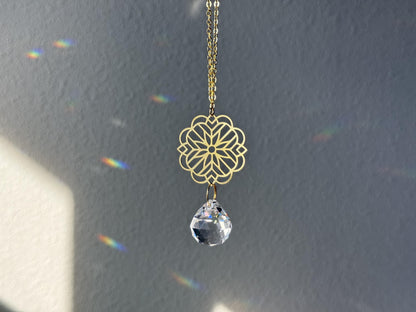 Rearview Mirror Suncatcher #3, Crystal Sun Catcher, Crystal Prism Car Charm, Rearview Mirror Decor, Car Mirror Charm, Suncatcher Car Charm