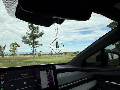 Minimalist Rearview Mirror Suncatcher, Crystal Sun Catcher, Crystal Prism Car Charm, Rearview Mirror Decoration, Car Mirror Charm