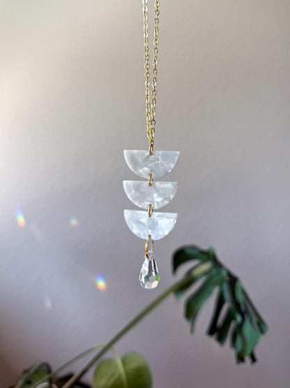Rearview Mirror Suncatcher #1, Crystal Sun Catcher, Crystal Ornament, Crystal Prism Car Charm, Rearview Mirror Decoration, Car Mirror Charm
