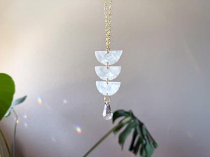 Rearview Mirror Suncatcher #1, Crystal Sun Catcher, Crystal Ornament, Crystal Prism Car Charm, Rearview Mirror Decoration, Car Mirror Charm