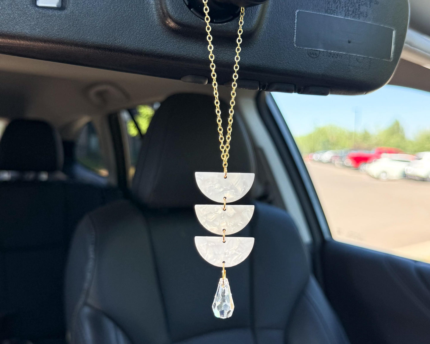 Rearview Mirror Suncatcher #1, Crystal Sun Catcher, Crystal Ornament, Crystal Prism Car Charm, Rearview Mirror Decoration, Car Mirror Charm