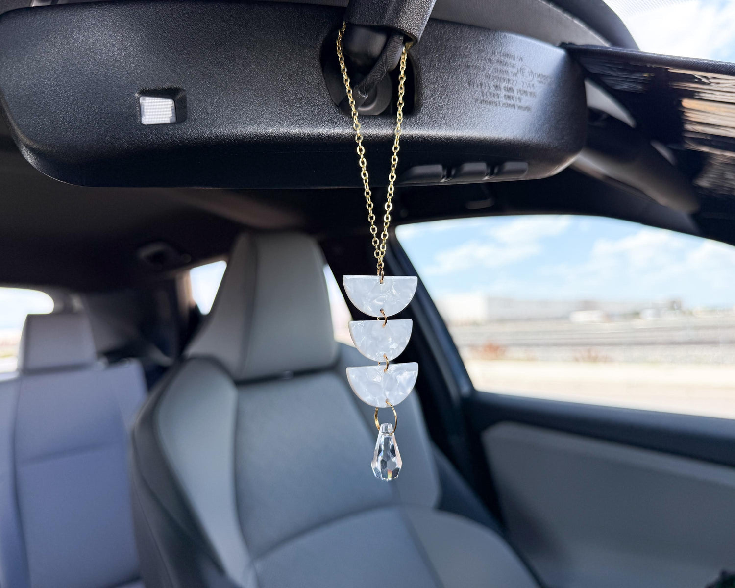 Rearview Mirror Suncatcher #1, Crystal Sun Catcher, Crystal Ornament, Crystal Prism Car Charm, Rearview Mirror Decoration, Car Mirror Charm