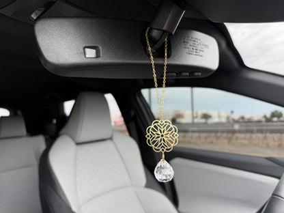 Rearview Mirror Suncatcher #3, Crystal Sun Catcher, Crystal Prism Car Charm, Rearview Mirror Decor, Car Mirror Charm, Suncatcher Car Charm