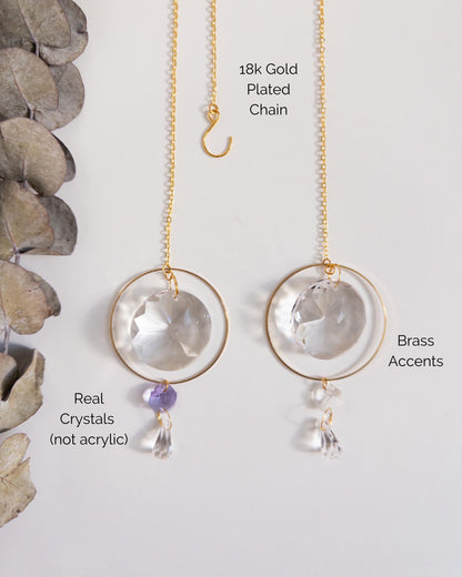 Suncatcher #6 - Rainbow Maker, Crystal Prism Sun Catcher, Light Catcher, Hanging Crystal Suncatcher, Sympathy Gift