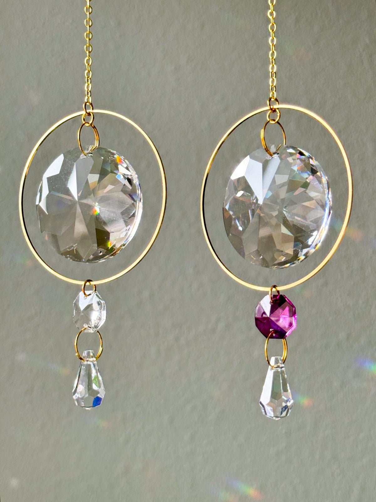 Suncatcher #6 - Rainbow Maker, Crystal Prism Sun Catcher, Light Catcher, Hanging Crystal Suncatcher, Sympathy Gift