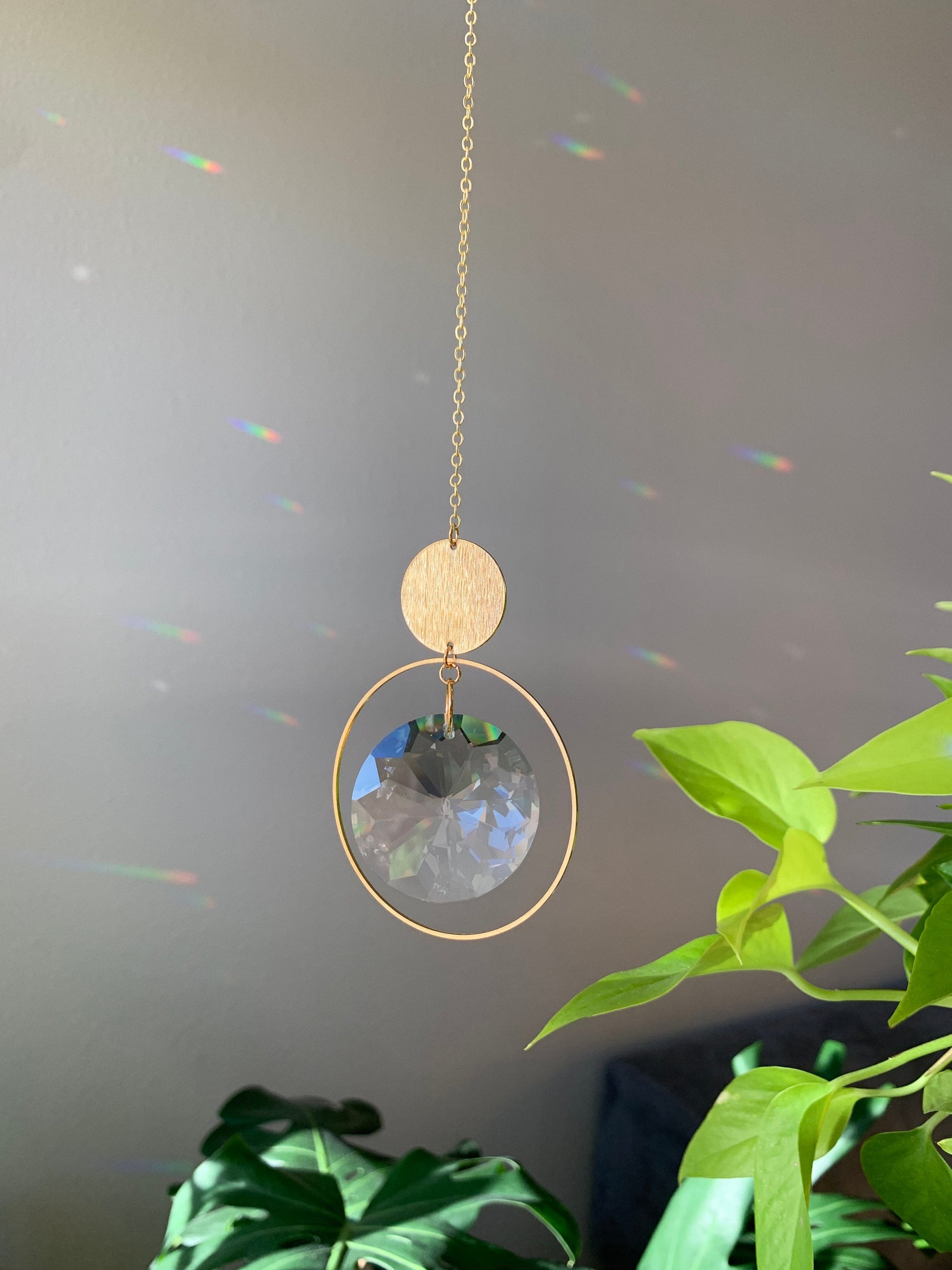 Suncatcher, Rainbow Maker, Dopamine Decor, Crystal Prism Sun Catcher, Light Catcher, Feng Shui Decor, Hanging Crystal Suncatcher
