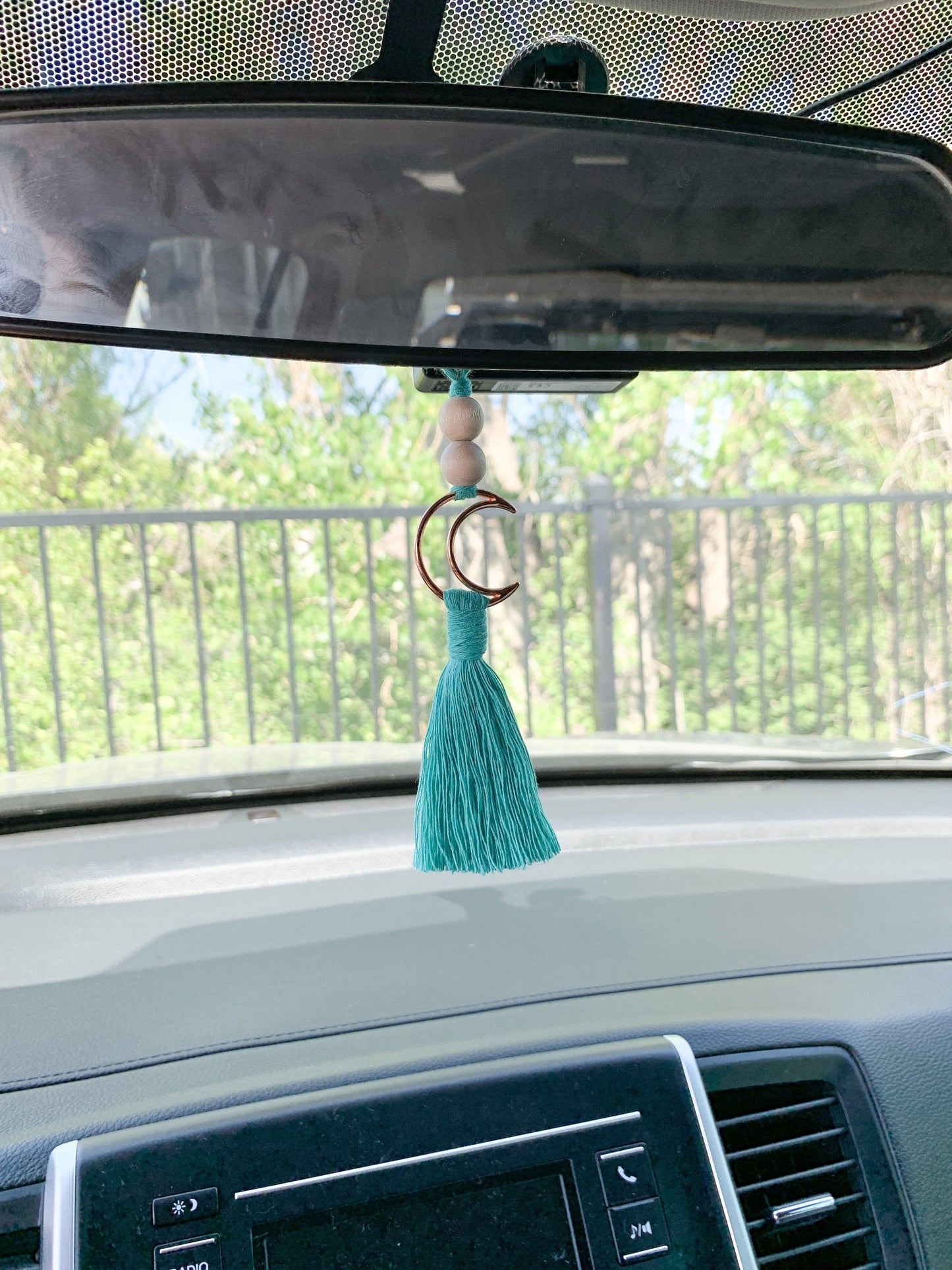 Moon Tassel Car Charm Diffuser, Moon Rearview Mirror Charm, Boho Car Accessories, Goth Car Accessories, Interior Car Decor, Moon Ornament