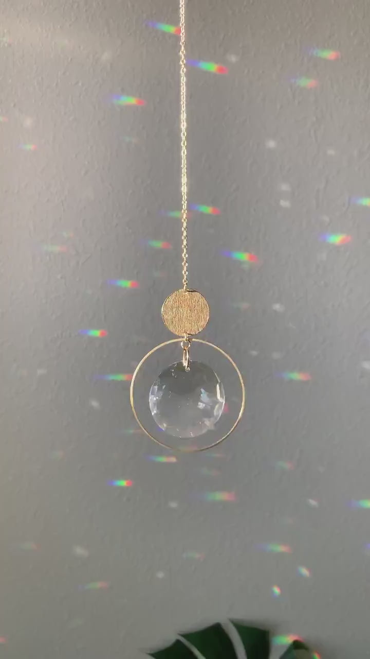 Suncatcher, Rainbow Maker, Dopamine Decor, Crystal Prism Sun Catcher, Light Catcher, Feng Shui Decor, Hanging Crystal Suncatcher