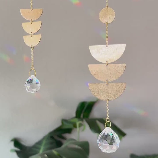 Midcentury Modern Suncatcher, Rainbow Maker, Crystal Prism Sun Catcher, Light Catcher, Hanging Crystal Suncatcher, Sympathy Gift