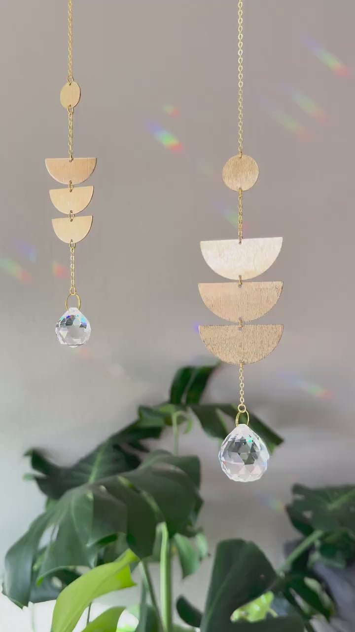 Midcentury Modern Suncatcher, Rainbow Maker, Crystal Prism Sun Catcher, Light Catcher, Hanging Crystal Suncatcher, Sympathy Gift