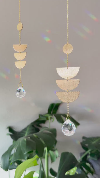 Midcentury Modern Suncatcher, Rainbow Maker, Crystal Prism Sun Catcher, Light Catcher, Hanging Crystal Suncatcher, Sympathy Gift