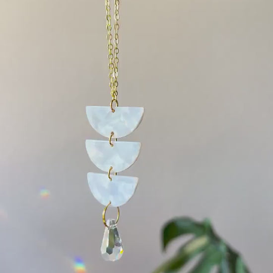 Rearview Mirror Suncatcher #1, Crystal Sun Catcher, Crystal Ornament, Crystal Prism Car Charm, Rearview Mirror Decoration, Car Mirror Charm