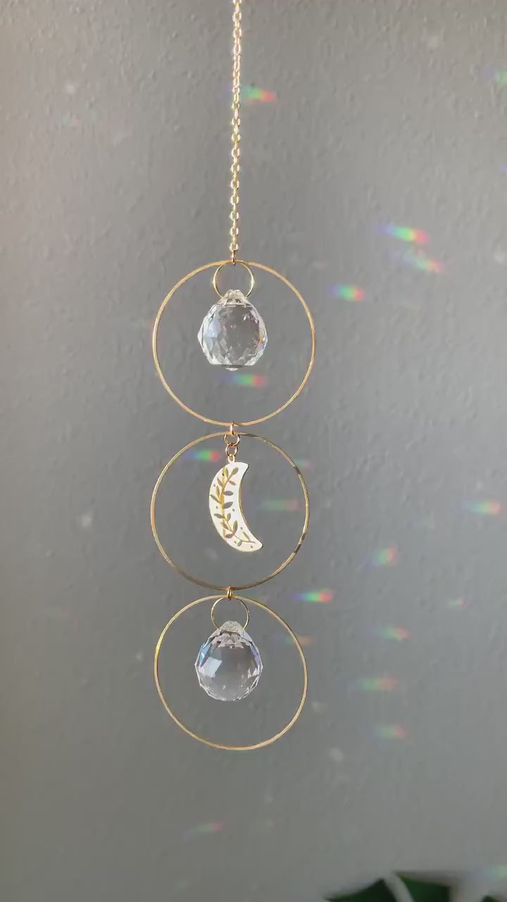 Suncatcher, Rainbow Maker, Dopamine Decor, Crystal Prism Sun Catcher, Light Catcher, Feng Shui Decor, Hanging Crystal Suncatcher