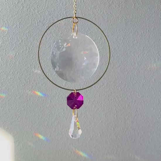 Suncatcher #6 - Rainbow Maker, Crystal Prism Sun Catcher, Light Catcher, Hanging Crystal Suncatcher, Sympathy Gift