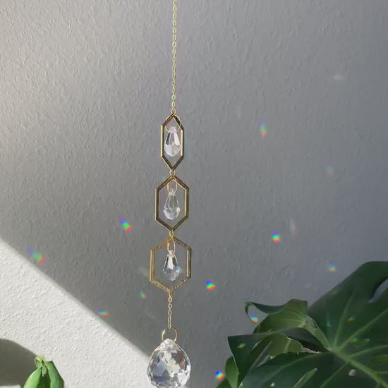 Suncatcher, Rainbow Maker, Dopamine Decor, Crystal Prism Sun Catcher, Light Catcher, Hanging Crystal Suncatcher, Sympathy Gift, Feng Shui