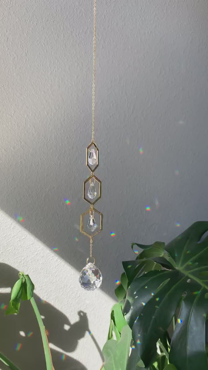 Suncatcher, Rainbow Maker, Dopamine Decor, Crystal Prism Sun Catcher, Light Catcher, Hanging Crystal Suncatcher, Sympathy Gift, Feng Shui